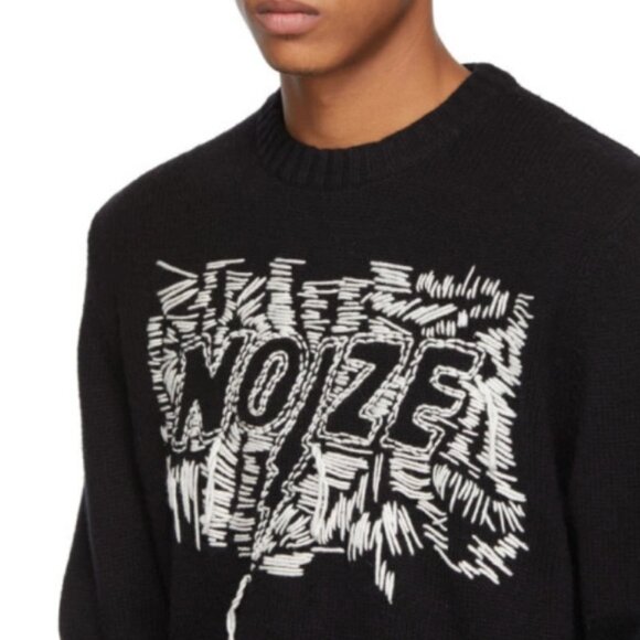 Diesel K-Paxs Noize Black Wool-Blend Crewneck Sweater – Size XL - Picture 5 of 5